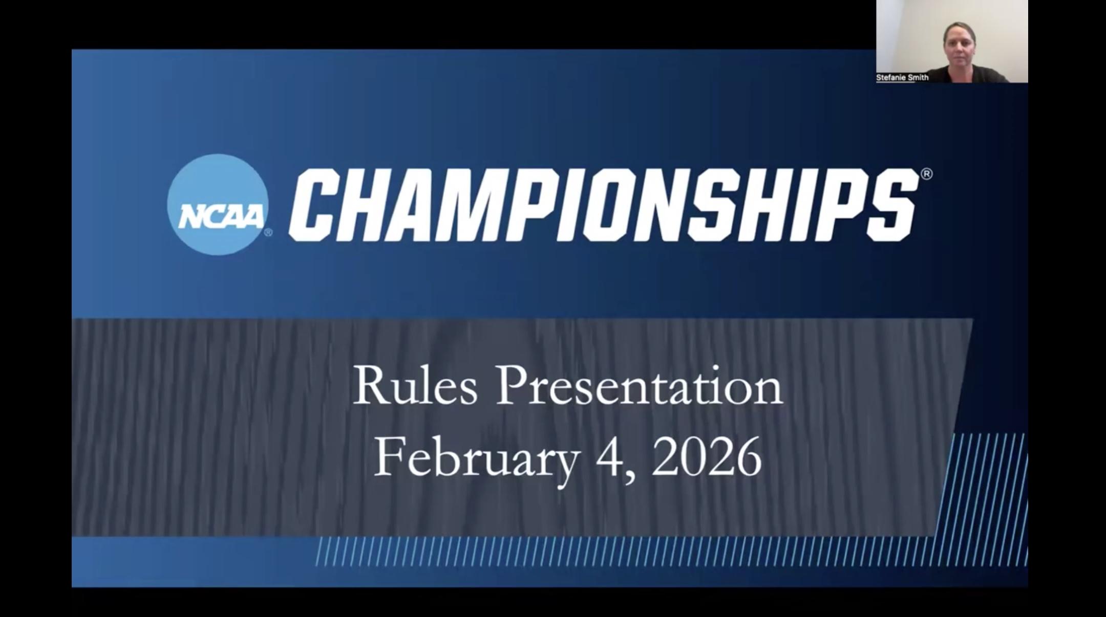 2026 NCAA Rules RecordingΩ